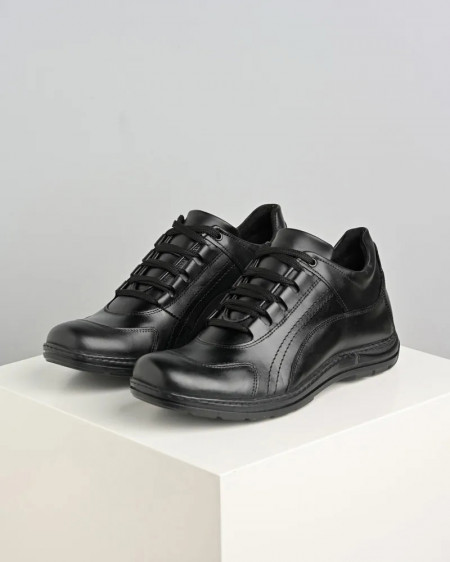 Crne duboke kožne muške cipele Gazela 949-01, slika 2