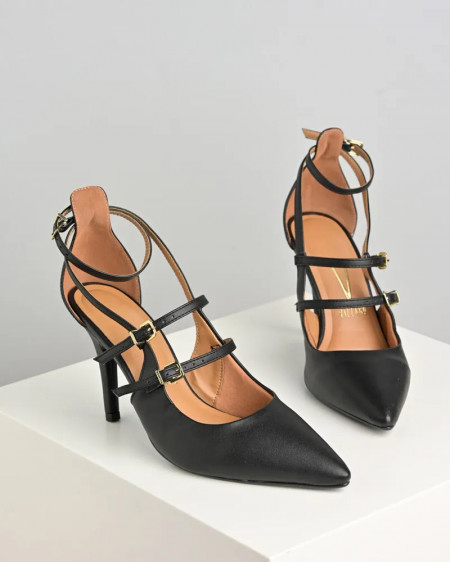 Crne cipele u špic sa kaišićima, brend Vizano, slika 4
