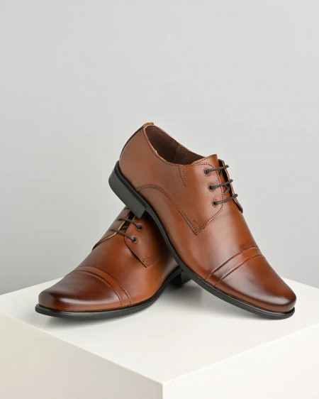 Elegantne braon muške cipele domaće proizvodnje, slika 1
