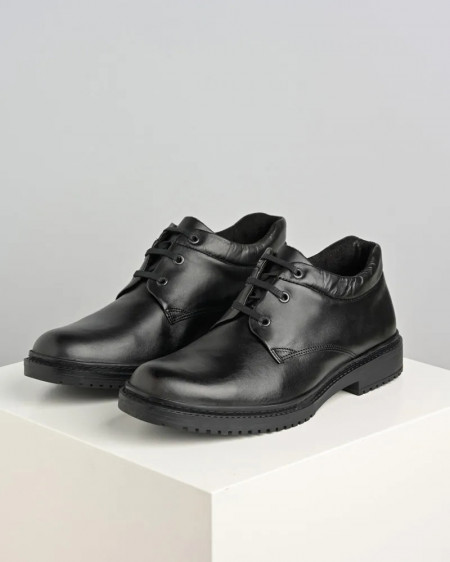 Crne duboke kožne muške cipele 856-01, slika 2