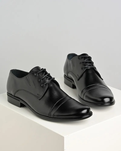 Kožne muške elegantne cipele 3870-01 crne