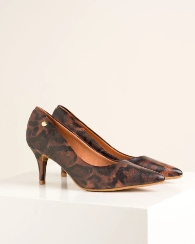 Braon boje salonke na štiklu, leopard print, brenda Vizano, slika 3