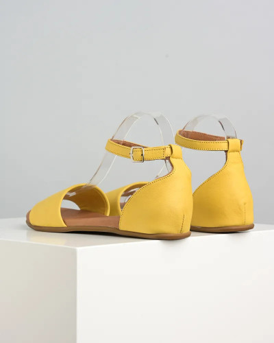 Žute kožne sandale za žene, slika 2