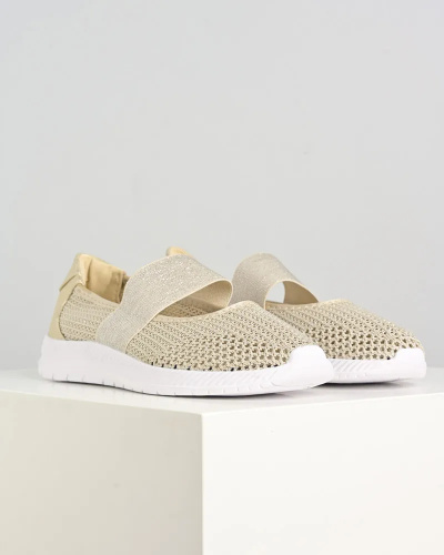 Zlatne buškane platnene espadrile, slika 7
