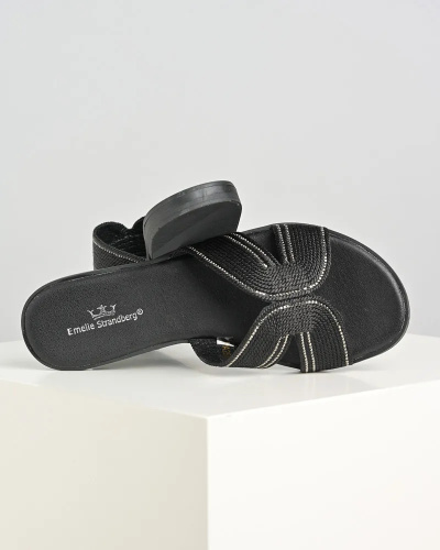 Moderne ravne papuče, crna boja, slika 7