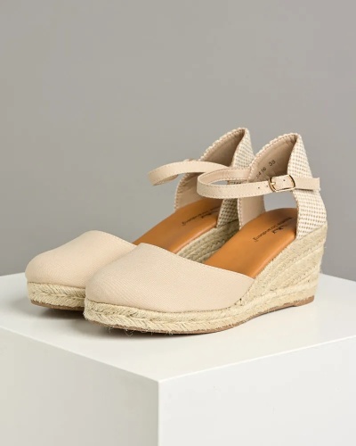 Ženske espadrile na ortoped petu u bež boji, slika 8