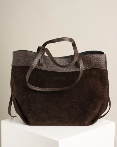 Kožna ženska torba od velura S26555600.05.49 braon