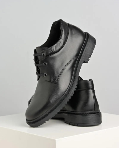 Crne duboke kožne muške cipele 856-01, slika 6