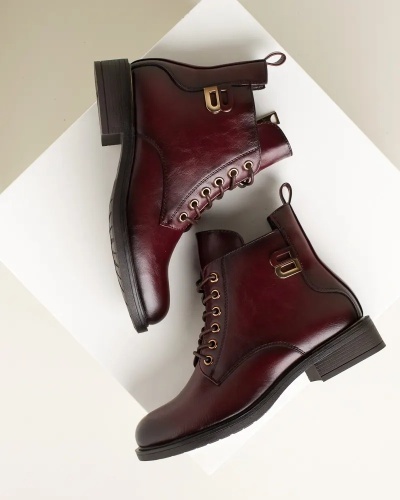 Ženske duboke cipele AX2639 bordo