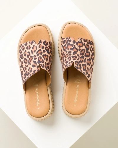 Ženske papuče od prirodne kože, leopard print, slika 11