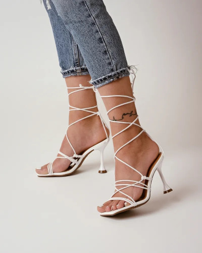 Bele sandale na štiklu 10 cm, brend Vizzano, slika 7