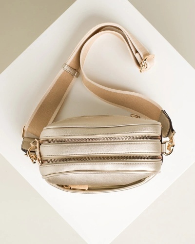 Ženska crossbody torbica u zlatnoj boji, slika 8