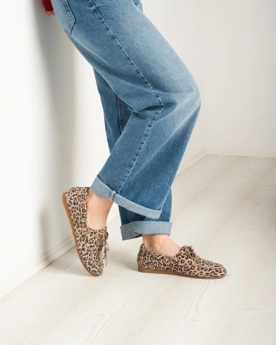 Ženske mokasine od prirodne kože, leopard print, slika 5