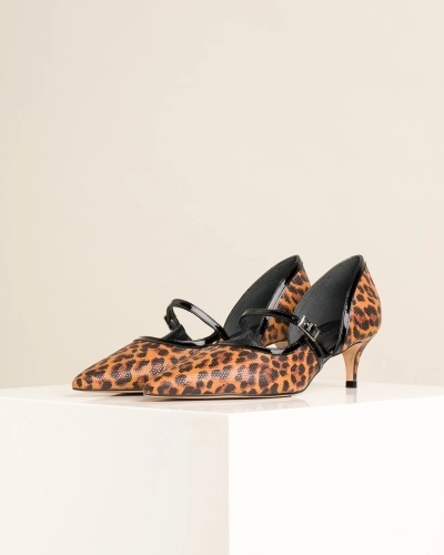 Ženske salonke na štiklu od prirodne kože, leopard print, slika 3
