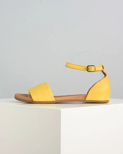 Žute kožne sandale za žene, slika 5