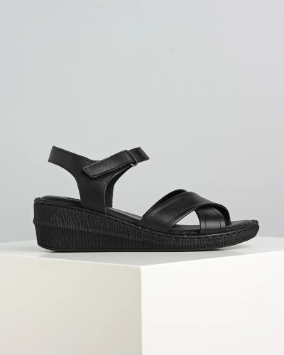Klasične crne kožne sandale, slika 5