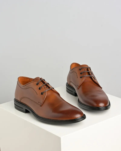 Kožne elegantne svetlo braon muške cipele, slika 4