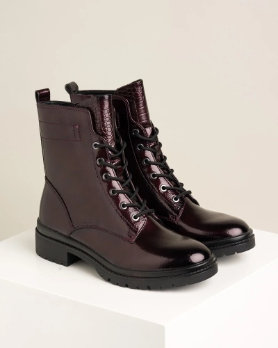 Ženske poluduboke čizme 25236-43 bordo
