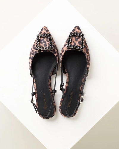 Ženske ravne sandale sa zatvorenim prstima, leopard print, brend Tamaris, slika 12