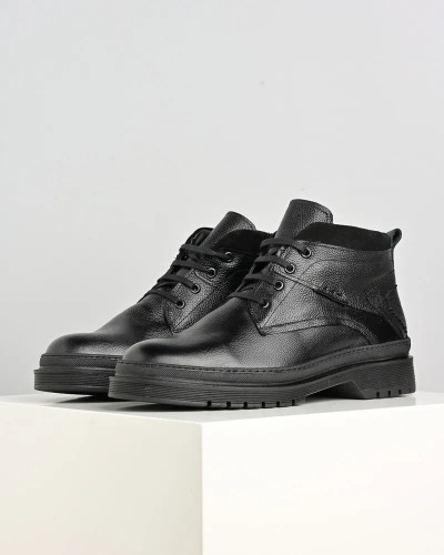 Kožne muške duboke cipele 1060-02 crne