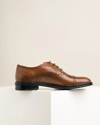 Braon elegantne muške kožne cipele, slika 8