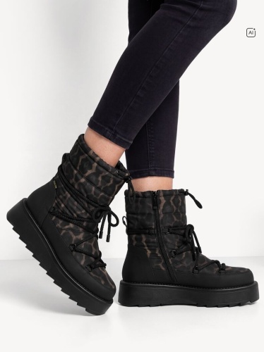 Ženske kratke vodoodbojne čizme 1-26846-45 090 animal print