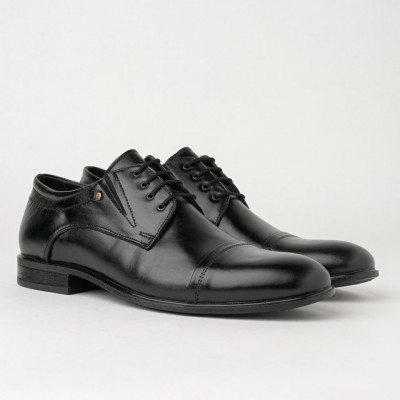 Crne kožne muške cipele za odelo, slika 5