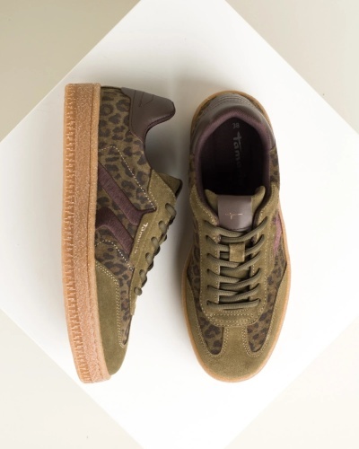 Maslinaste kožne patike sa leopard printom, za žene, brend Tamaris, slika 12