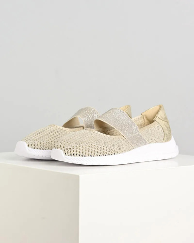 Zlatne buškane platnene espadrile, slika 3