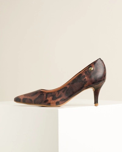 Braon boje salonke na štiklu, leopard print, brenda Vizano, slika 6