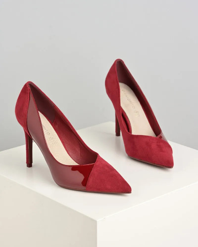 Ženske crvene lakovane cipele na štiklu salonke, slika 4