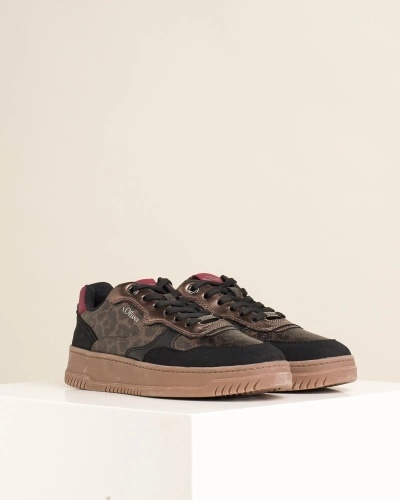 Crne ženske patike, leopard print, slika 6