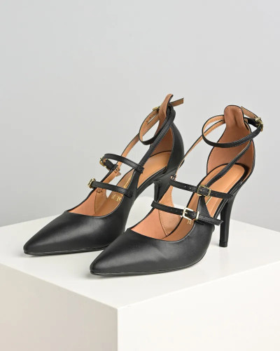 Crne cipele u špic sa kaišićima, brend Vizano, slika 3