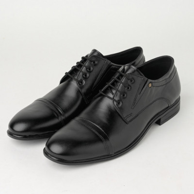 Crne kožne muške cipele za odelo, slika 6