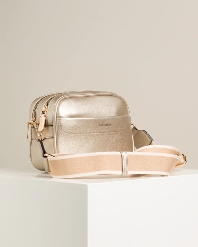 Ženska crossbody torbica u zlatnoj boji, slika 5