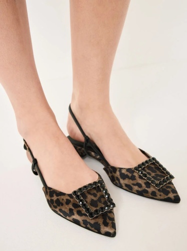 Ženske ravne sandale sa zatvorenim prstima, leopard print, brend Tamaris, slika 2