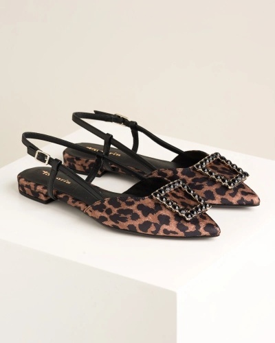 Ženske ravne sandale sa zatvorenim prstima, leopard print, brend Tamaris, slika 4