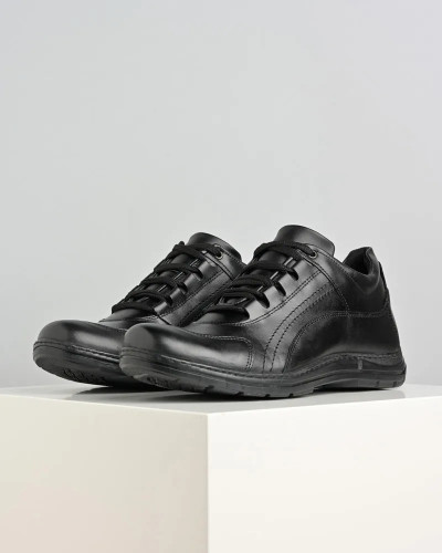 Crne duboke kožne muške cipele Gazela 949-01, slika 1