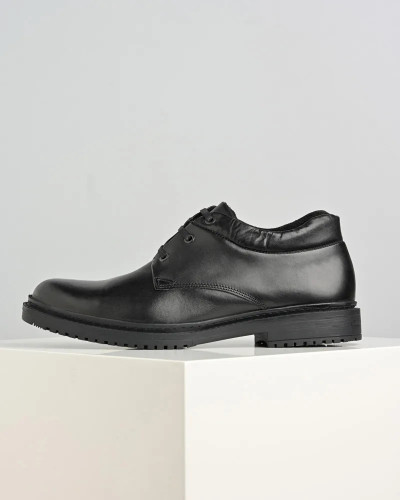 Crne duboke kožne muške cipele 856-01, slika 3