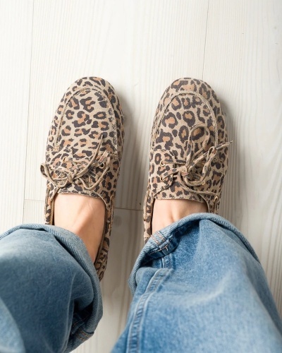 Ženske mokasine od prirodne kože, leopard print, slika 8