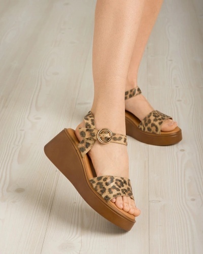 Ženske sandale u leopard printu, na platformu, slika 7