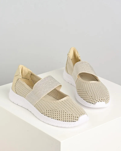 Zlatne buškane platnene espadrile, slika 5