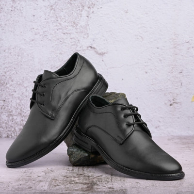 Crne muške kožne cipele Gazela 4364-01, slika 1