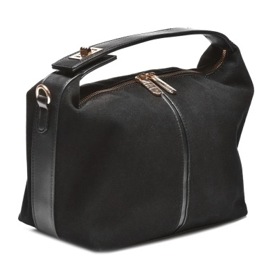Ženska torba od eko velura T012684 crna