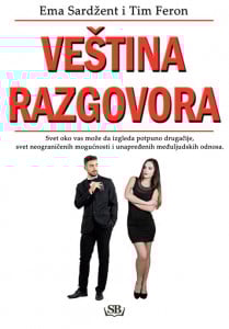 Veština razgovora je ilustracija osoba u ugodnom razgovoru, što podstiče čitaoce na bolju komunikaciju.