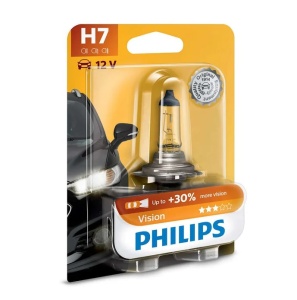 Bec auto pentru far Philips H7 + 30 % vision 55 W 12 V