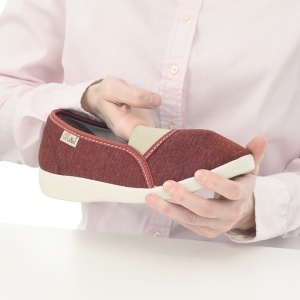 Balerini ortopedici, pentru femei, OrtoMed 6087-L241 bordo