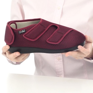 Pantofi ortopedici, calapod lat, dama OrtoMed 6051-T16 bordo