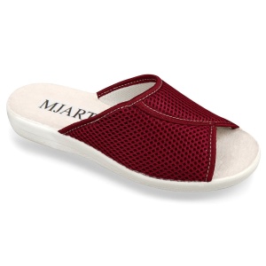 Papuci de casa, ortopedici, pentru femei, Mjartan 507-T16 bordo