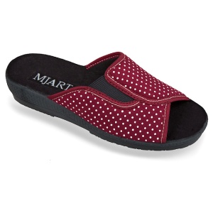 Papuci de casa, ortopedici, pentru femei, Mjartan 545-LC38 bordo